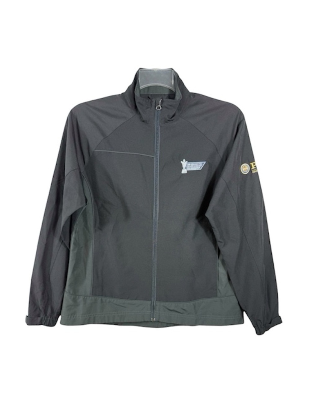 Cutter & Buck WeatherTec PGA Championship Golf Jacket Mens M Black Full Zip